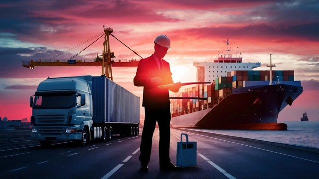 Freight delivery and freight forwarding companies managing international cargo and container logistics