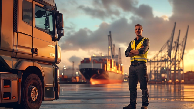 Intermodal trucking operators transporting containers between ports, warehouses and delivery locations