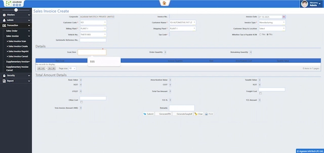 EWay bill and delivery challan management integrated with inventory management software