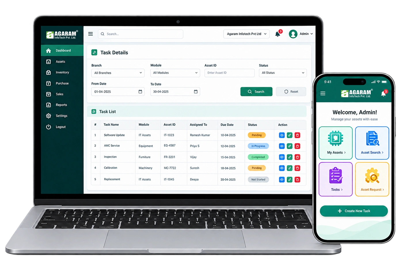 Manufacturing ERP software dashboard for production planning and inventory management
