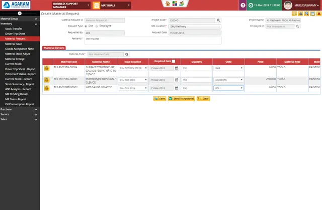 Material Management Module in EPC