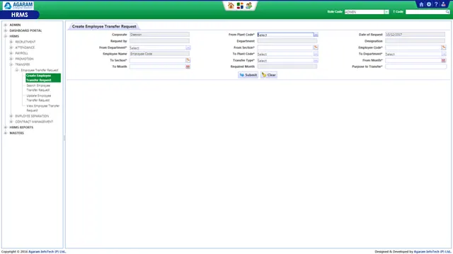 Employee Database Module in HRMS