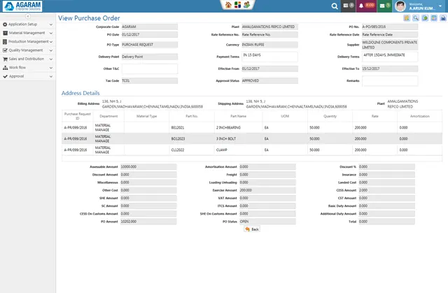 Material Management Module in Manufacturing