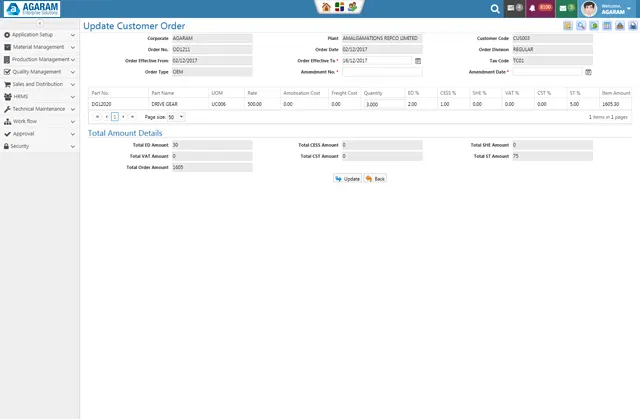 Sales & Distribution Module in Manufacturing