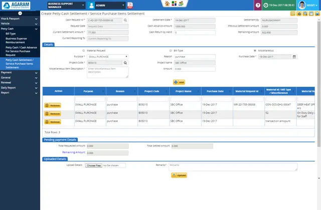 Admin Module in Oil and Gas